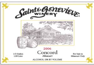 concord label, front