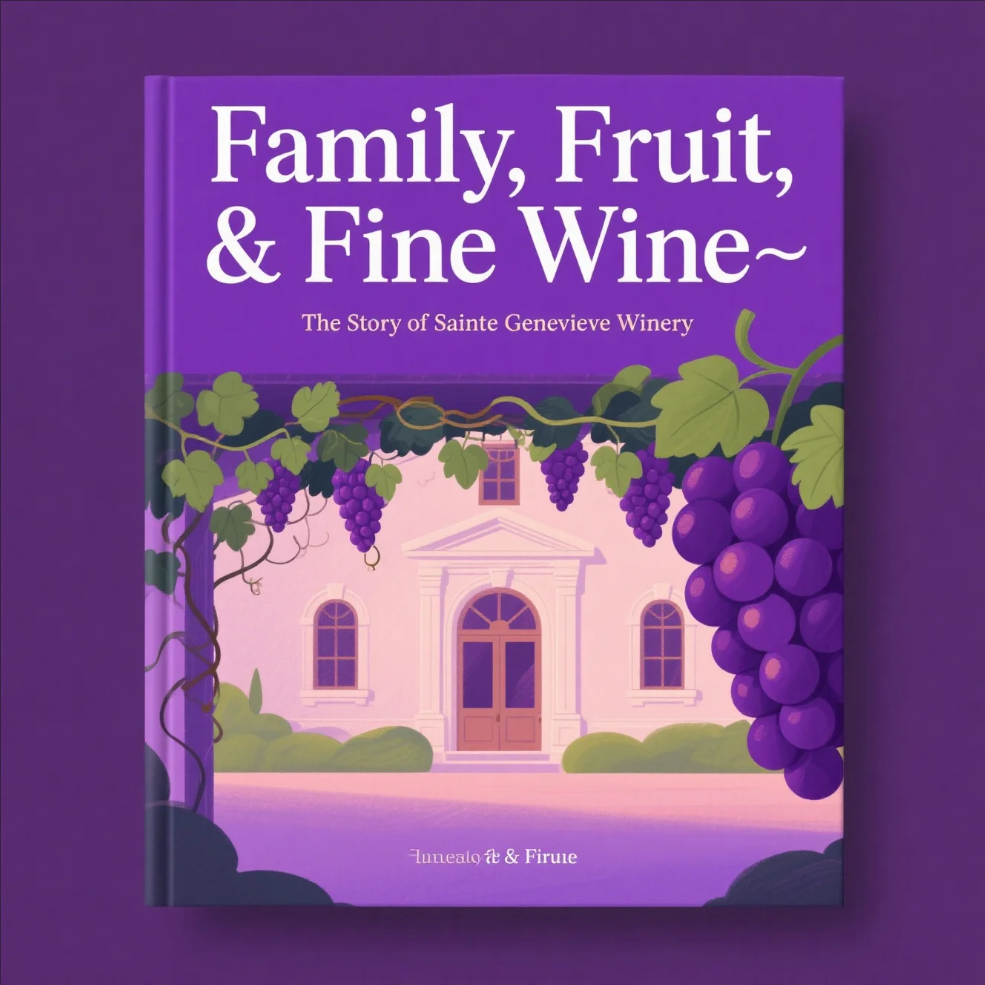 Vineyard at Sainte Genevieve Winery with grapes ready for harvest