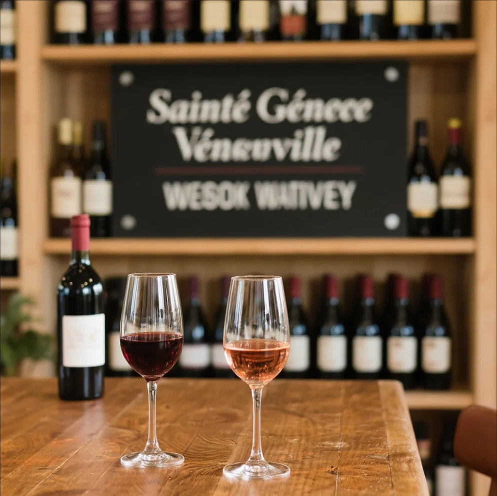 Vineyard and tasting room at Sainte Genevieve Winery, Missouri