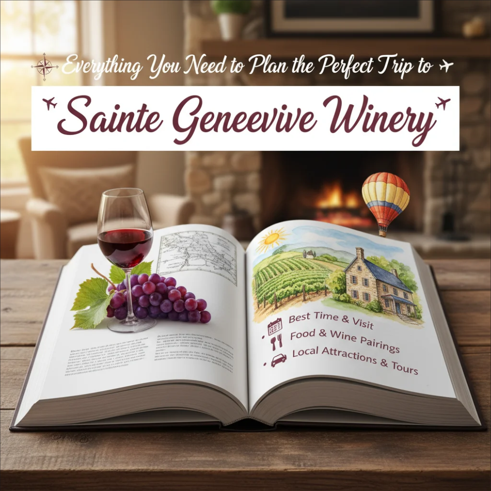 Scenic view of Sainte Genevieve Winery vineyards