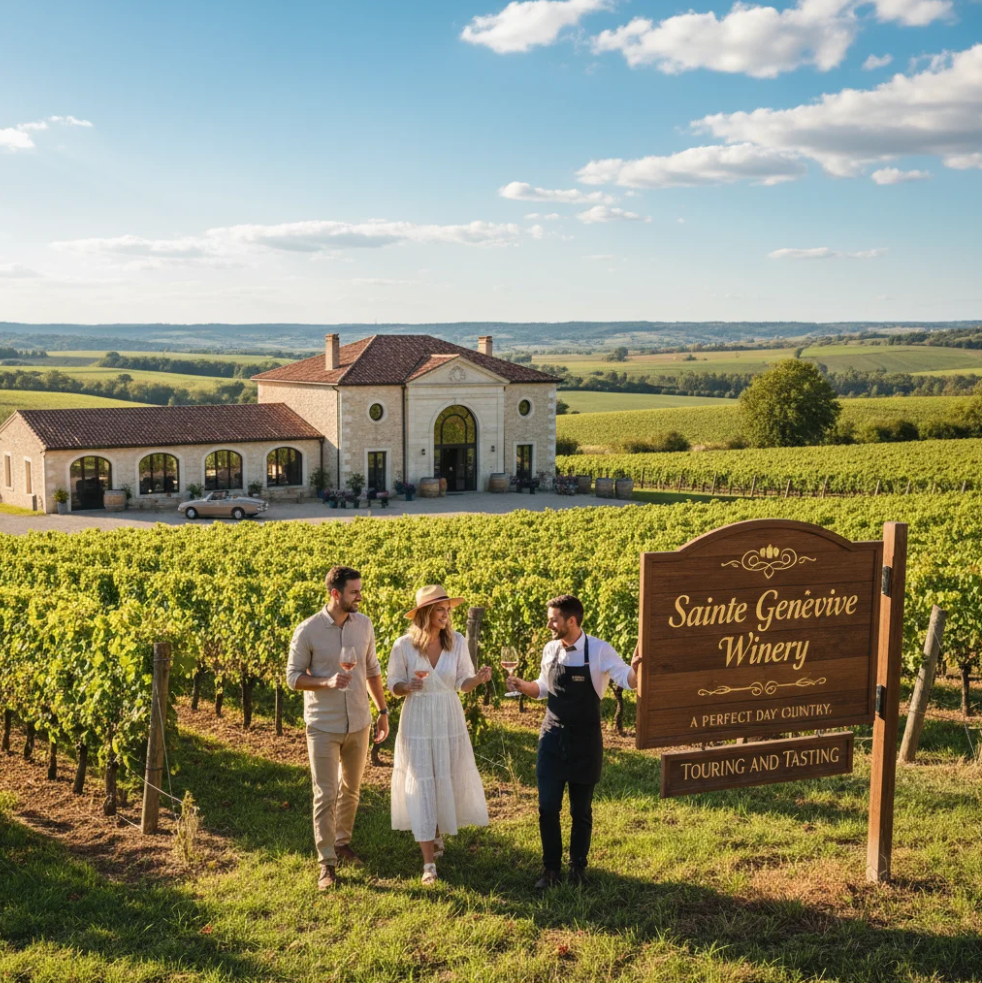 Cheese and charcuterie paired with wine at Sainte Genevieve Winery